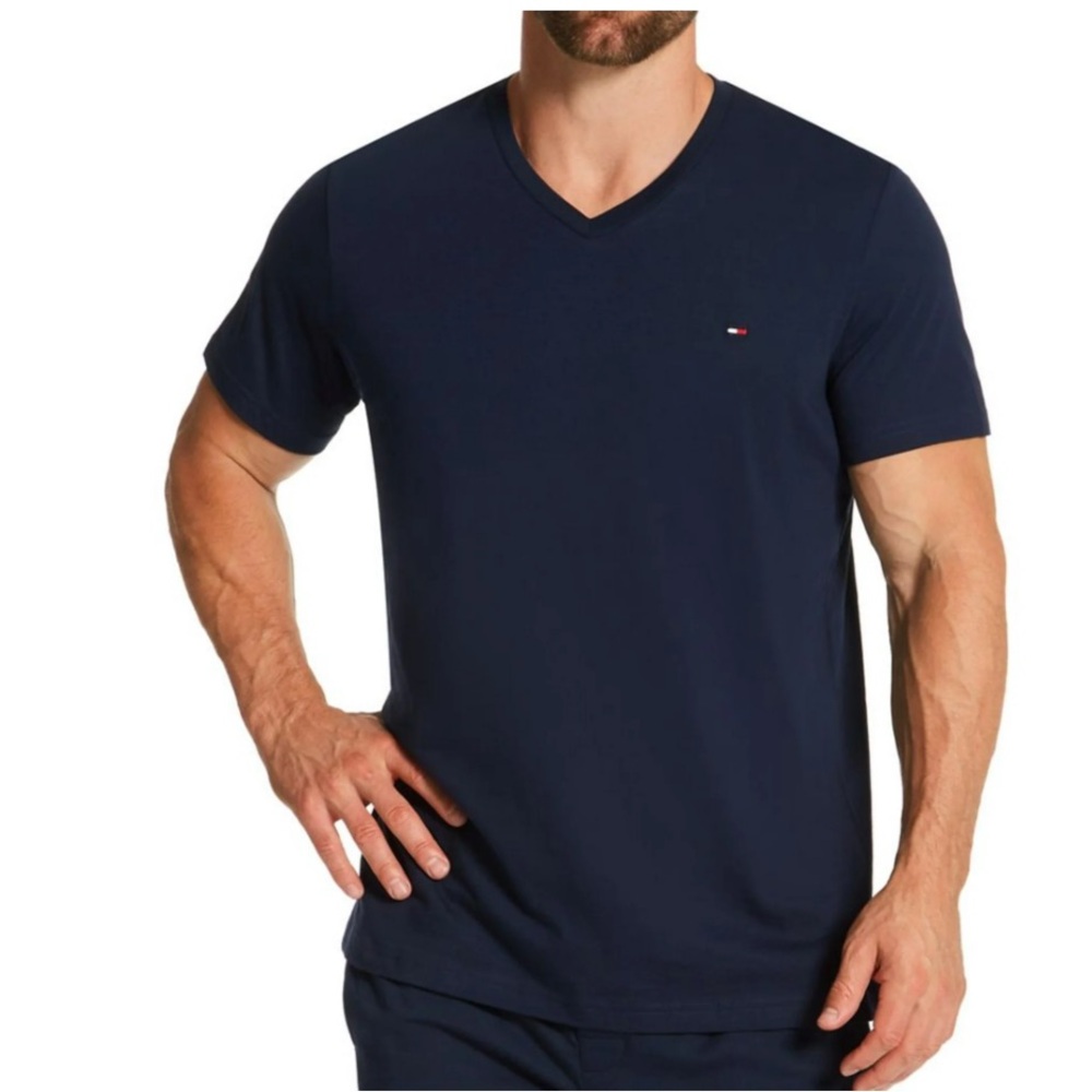 Tommy Hilfiger Men's Flag V Neck Tee Size XL